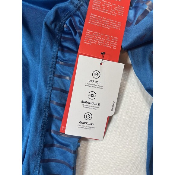 Spyder Men’s Surf Sand Sun Long Sleeve Rash Guard Tee UPF Protection Swim Shirt - Picture 5 of 5